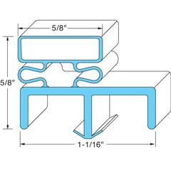 DOOR GASKET 8' SNAP-IN MAGNETIC