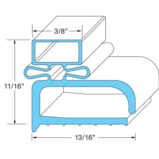 DOOR GASKET 8' SCREW-IN MAGNETIC