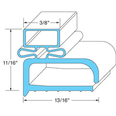 DOOR GASKET 8' SCREW-IN MAGNETIC