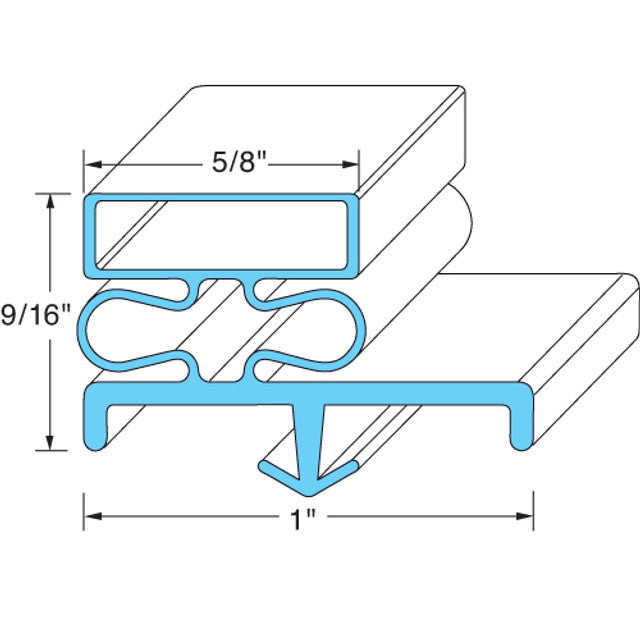 DOOR GASKET 8' SNAP-IN MAGNETIC