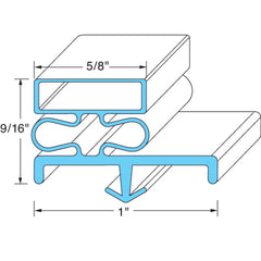 DOOR GASKET 8' SNAP-IN MAGNETIC