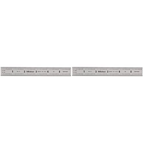 Mitutoyo 182-101 Series 182 Steel Rulers 6 inch 4R Wide Stainless Steel Rigid