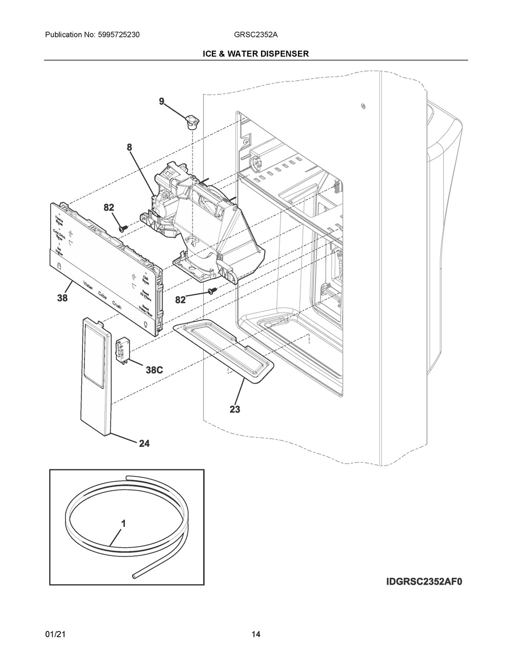 FRIGIDAIRE Frigidaire 5304527031 User Interface Assembly Replacement SZ-5304527031