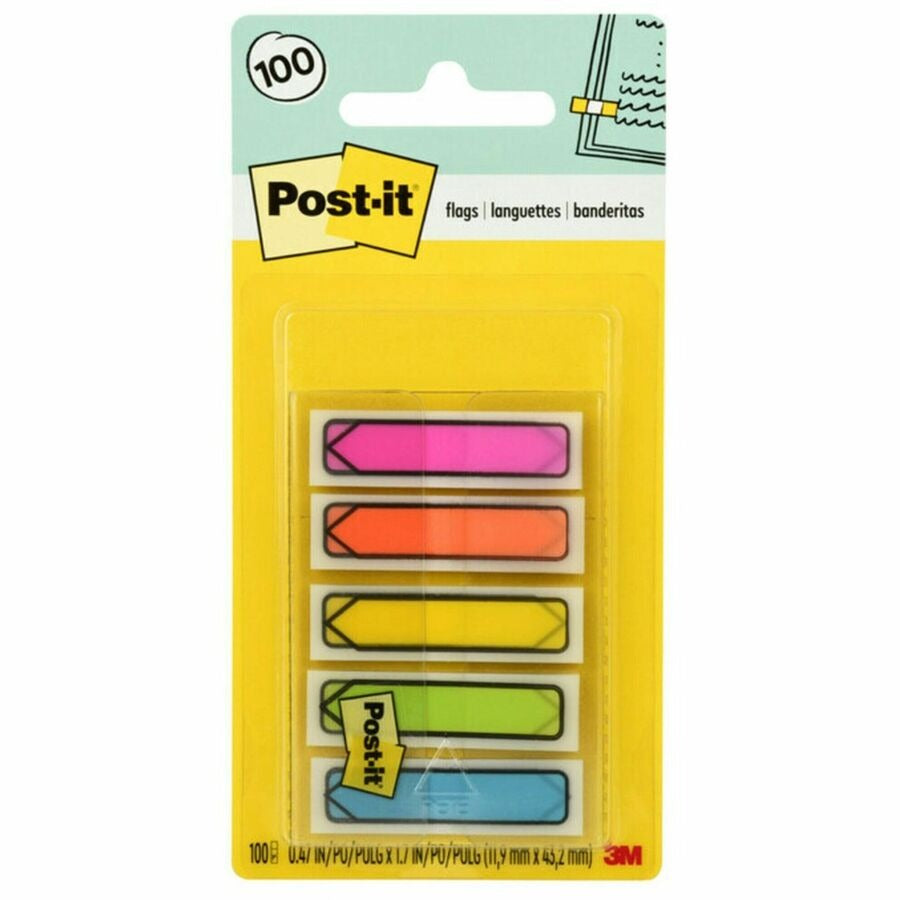 3M 3M MMM684ARR2 Post-it Arrow Flags On-the-Go Dispenser 1/2 inches x 1 3/4 inches 100 Pack