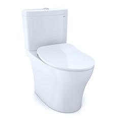 TOTO MS446234CEMGN#01 Aquia IV Two-Piece Elongated Dual Flush Toilet 1.28 and 0.9 GPF Cotton White