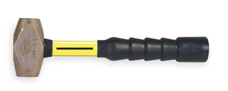 Nupla 30-015 Classic Nuplaglas Non-Sparking Brass Hammer 1.5 lb Head 12 in Fiberglass Handle