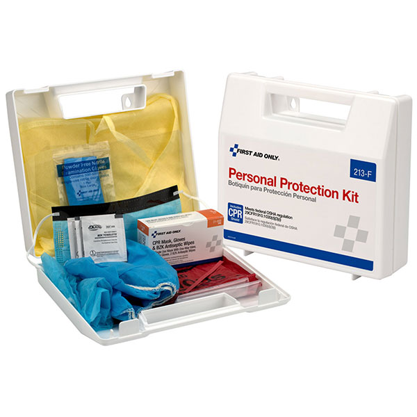 First Aid Only 213F Personal Bloodborne Pathogen Kit with CPR Pack Plastic Case