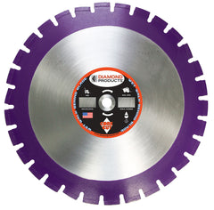 Diamond Products 36822 18X.140X1 Imperial Purple Walk Behind Saw Diamond Blade With Metric Core And Slant-Segments For Undercutting Protection