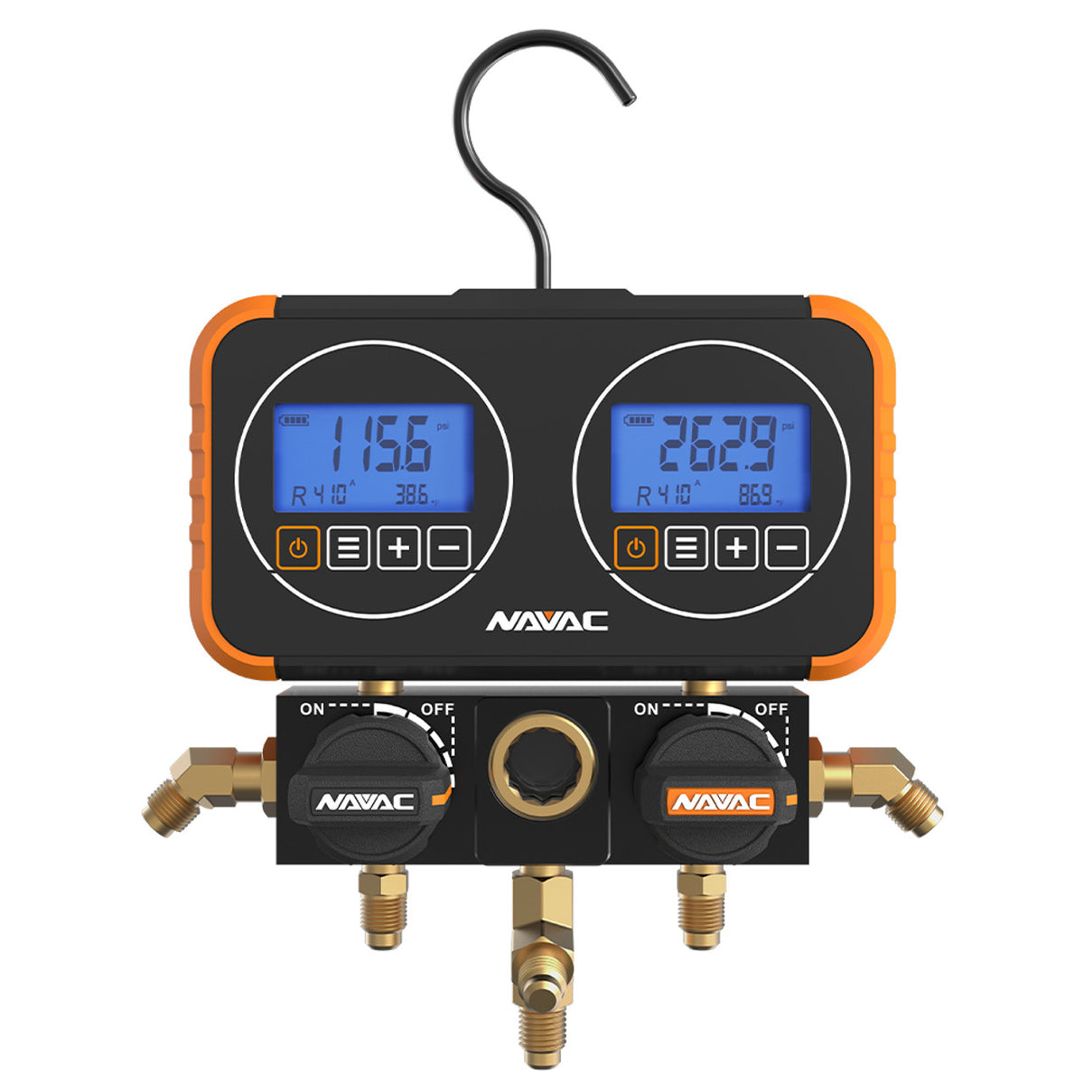 NAVAC N2D72 Flex72 Digital Manifold Gauge for 72 Refrigerants - A2L Compatible