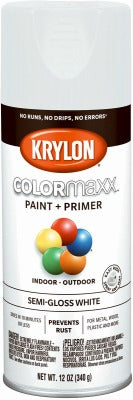 KRYLON Krylon K05580007 Semi-gloss Spray Paint 12 Oz White