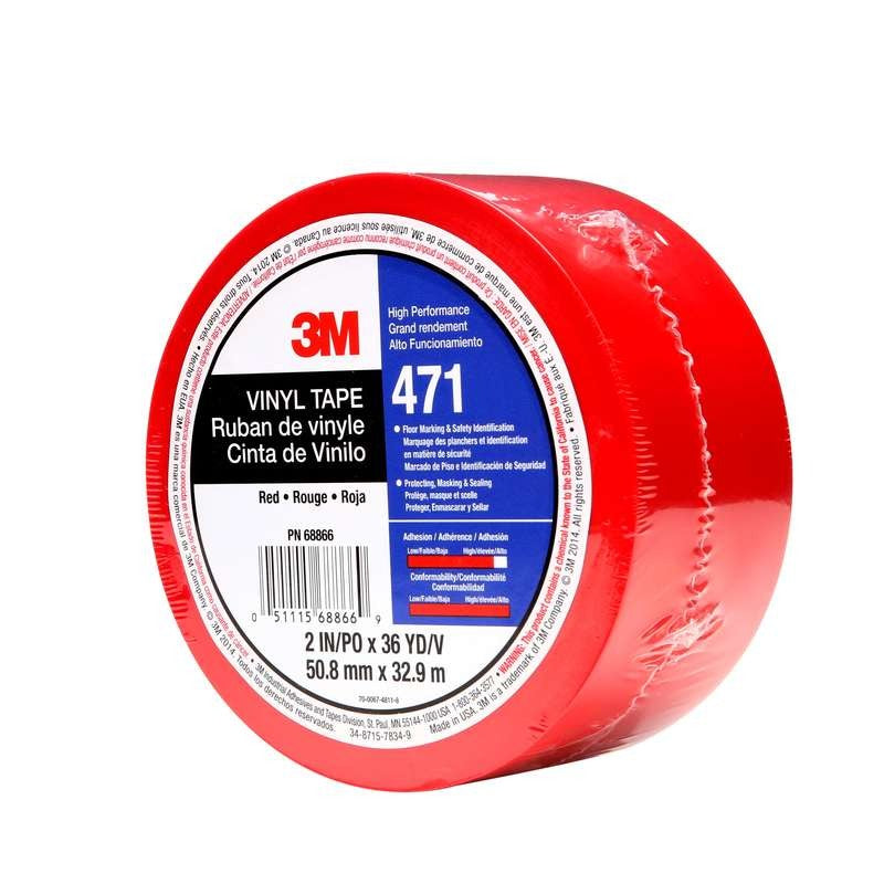 3M 3M 7100044655 Vinyl Tape 471 2 in x 36 yd (24 Roll Case)