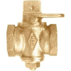 AY McDonald 4210-173 Gas Valve Flat Head Plug with Lockwing 2 Inch Female NPT Brass Natural Gas or Propane 10621-2