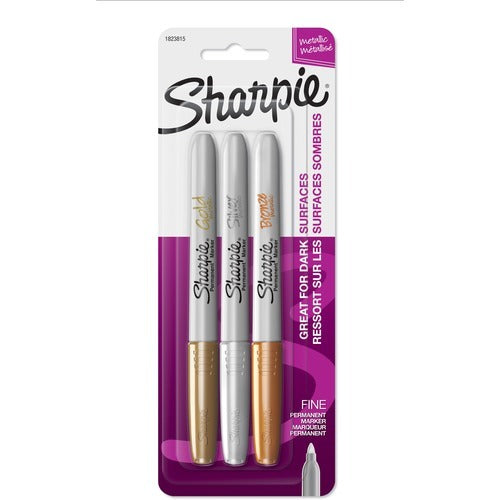 SHARPIE Newell Brands SAN1823815 Metallic Permanent Marker Set 3