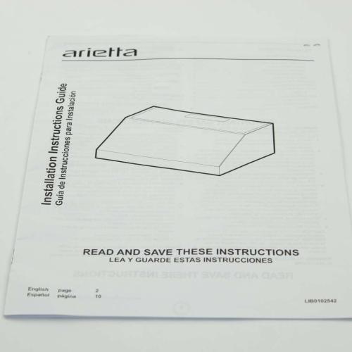 ELICA DOC0102956 AIR CLEANER REPLACEMENT PARTS