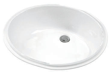 GERBER Gerber G0012770F Luxoval Petite Undercounter Lav with Front Overflow 18.25X15 White