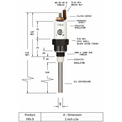 AUBURN IGNITION PRODUCTS CS13316 FLAME ROLLOUT SWITCHES
