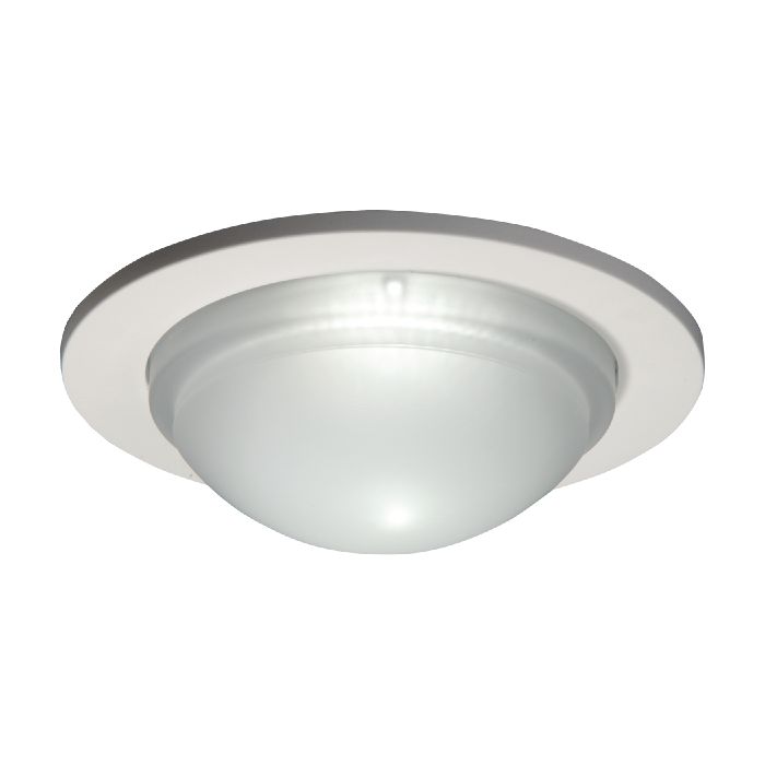 Halo 5054PS 5-Inch Shower Light Trim with Drop Glass Lens, White