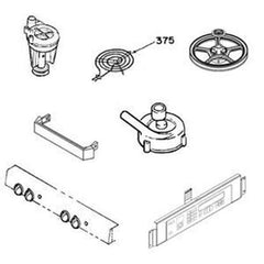 WHIRLPOOL 4344787 HINGES, LATCHES, MOUNTING BRACKETS, CLIPS