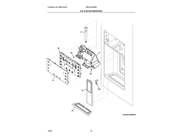 ELECTROLUX 5304533508 DISPLAY CONTROL BOARDS