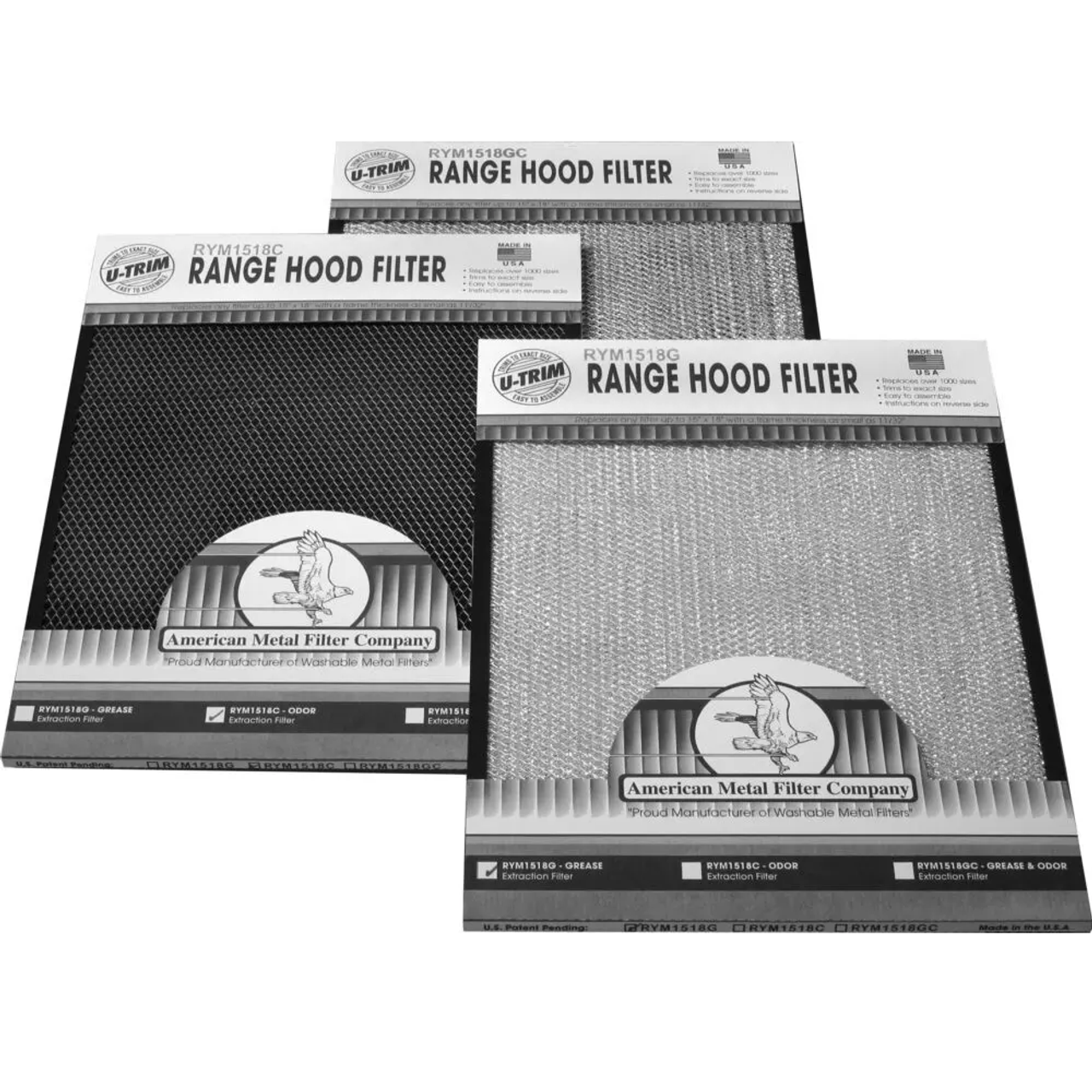 AMERICAN METAL FILTER RYM1518C EXTENDED SURFACE ACTIVATED CARBON FILTERS