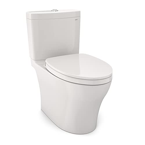 TOTO MS446124CEMFGN#11 Aquia IV Two-Piece Elongated Dual Flush 1.28 and 0.9 GPF Universal Height Toilet