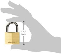 Master Lock 140D Padlock Brass 1/4in Dia 7/8in Length