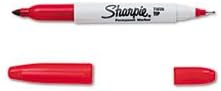 Sharpie 32002 Twin Tip Permanent Marker Red Ultra Fine