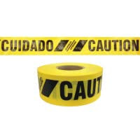 Presco SBR35XY13 Reinforced Caution Cuidado Tape 3 Inches x 500 Feet Yellow