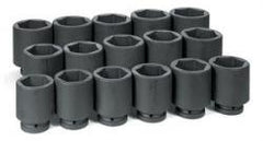 Grey Pneumatic 9016D Impact Socket Set 1 in Drive SAE 6-point 16-pc Deep Length