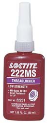 Loctite 135335 222MS Threadlocker Low Strength Small Screw 250 mL Purple