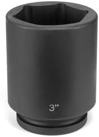 Grey Pneumatic 4108D Impact Socket 1 in Drive Size 3-3/8 in Socket Size Hex 6-point Deep Length