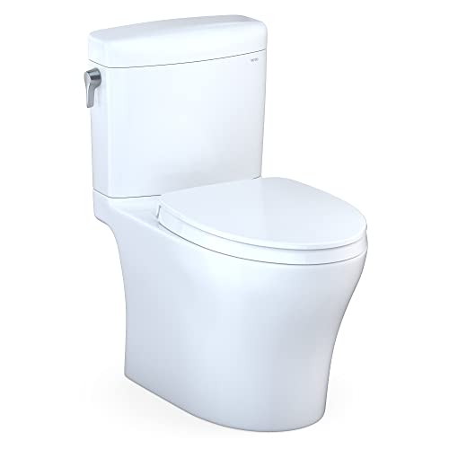 TOTO MS436124CEMFGN#01 Aquia IV Cube Two-Piece Dual Flush 0.9 and 1.28 GPF ADA Comfort Height Toilet