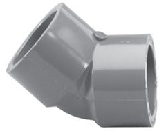 LASCO 817-080 8inch Schedule 80 Gray PVC Socket 45 Degree Elbow