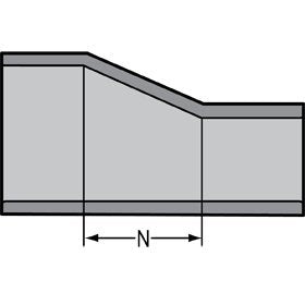 Spears P102-338 CPVC LabWaste Increaser-Reducer 3x2 Inch White