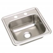 Elkay D115151 Dayton Stainless Steel 15 x 15 x 5-3/16 Single Bowl Drop-in Bar Sink