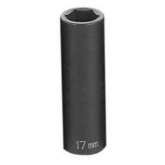 Grey Pneumatic 2017MD Impact Socket 1/2 inch Drive 17 mm Hex Deep Length