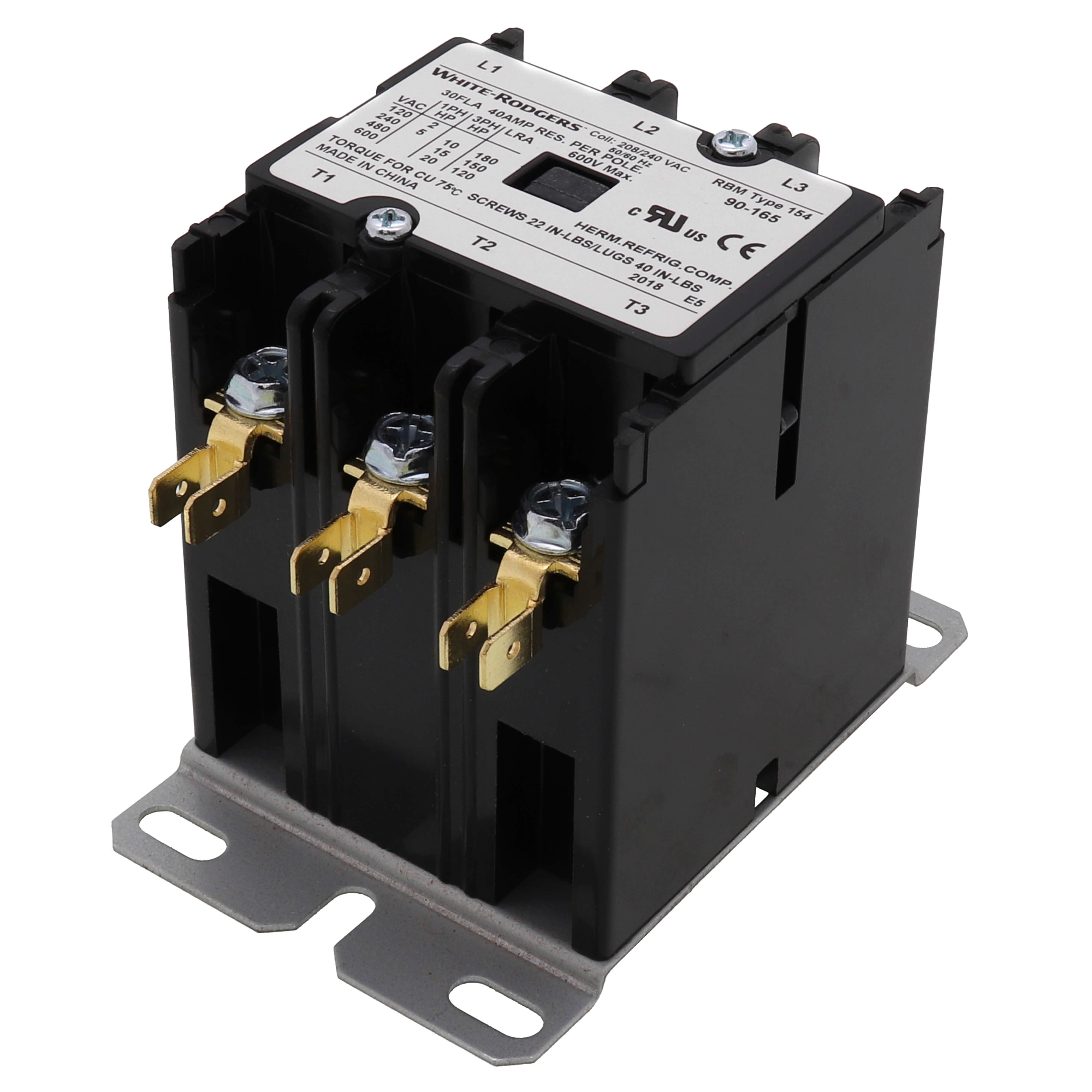 WHITE-RODGERS 90-165 CONTACTORS
