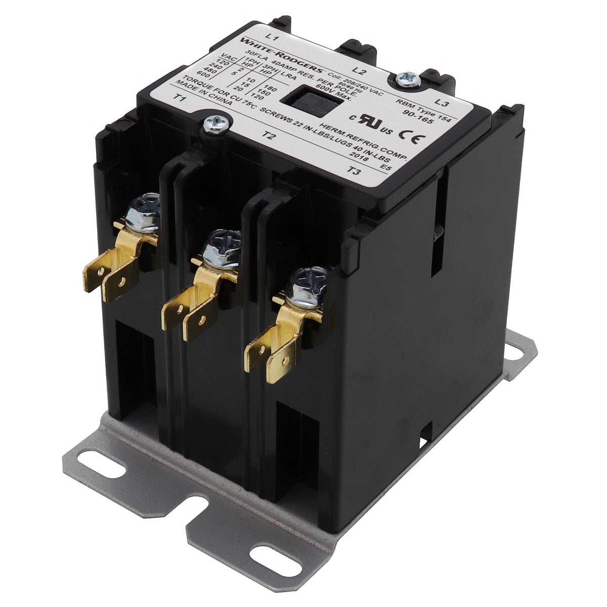 WHITE-RODGERS 90-165 CONTACTORS