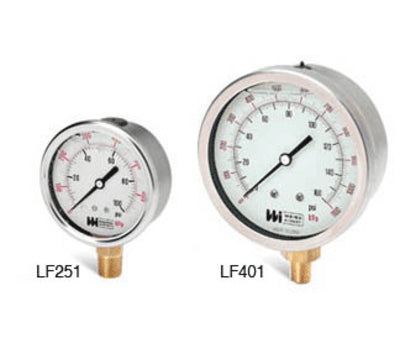 WEISS INSTRUMENTS LF2520-160 PRESSURE GAUGES