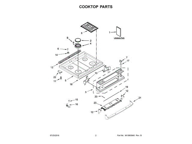 WHIRLPOOL W10816943 AIR CLEANER REPLACEMENT PARTS