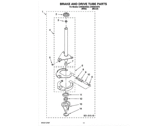 WHIRLPOOL W11033823 AIR CLEANER REPLACEMENT PARTS