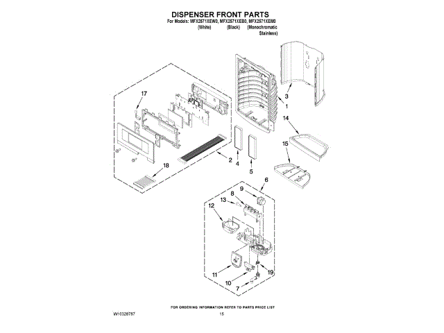 WHIRLPOOL W11045970 AIR CLEANER REPLACEMENT PARTS