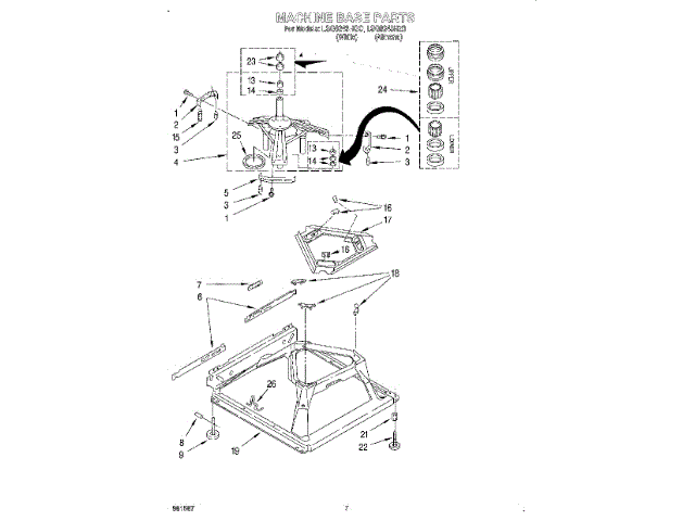 WHIRLPOOL W11095997 GASKETS