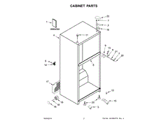 WHIRLPOOL W11096015 AIR CLEANER REPLACEMENT PARTS