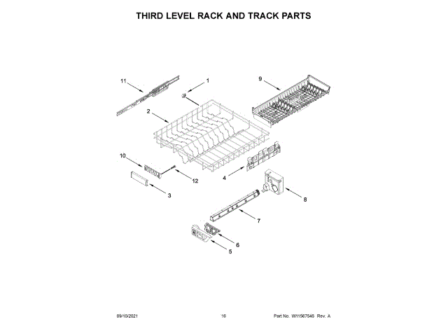WHIRLPOOL W11047815 AIR CLEANER REPLACEMENT PARTS