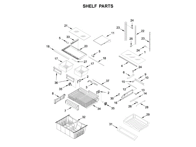 WHIRLPOOL W11107912 WALL BRACKETS & PARTS