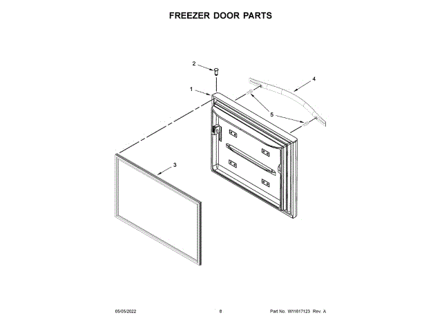 WHIRLPOOL W11125500 HANDLES