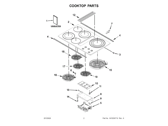 WHIRLPOOL W11101459 HEATING ELEMENTS