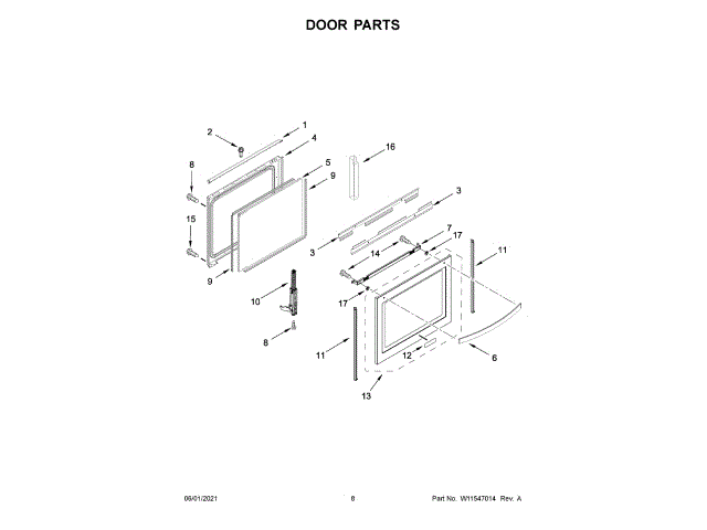 WHIRLPOOL W11106273 WALL BRACKETS & PARTS