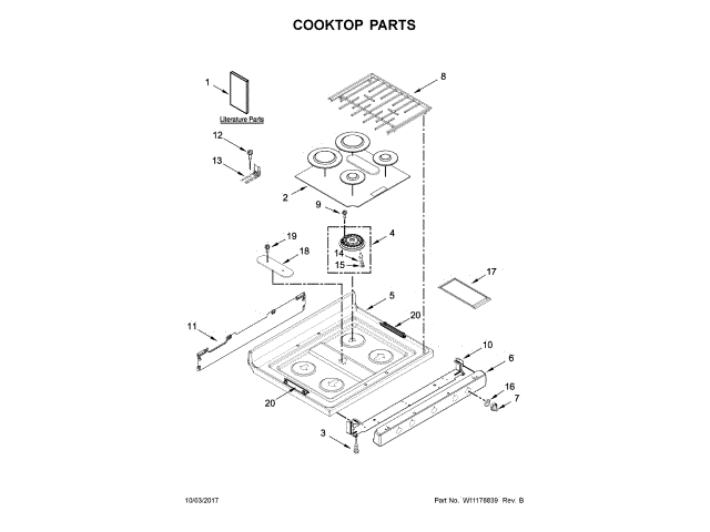 WHIRLPOOL W11175169 AIR CLEANER REPLACEMENT PARTS